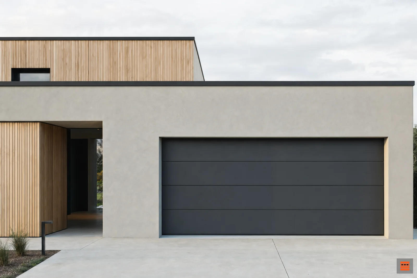 Porte de garage sectionnelle, surface Satin