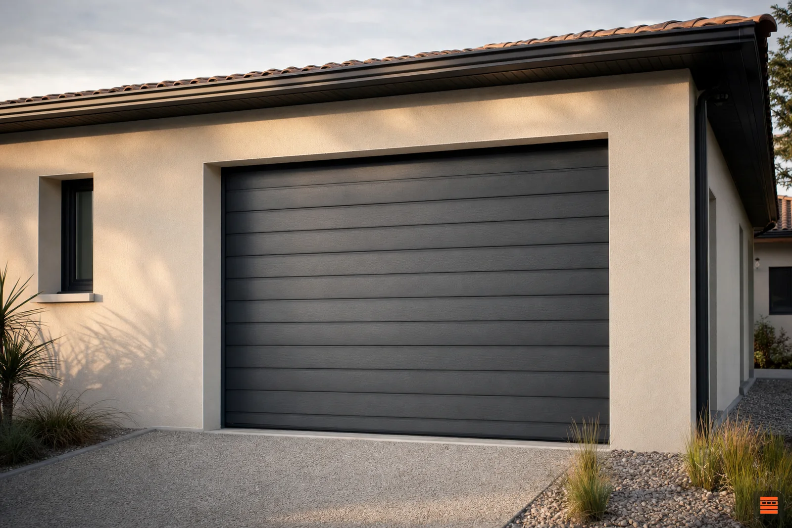 Porte de garage sectionnelle, surface Woodgrain